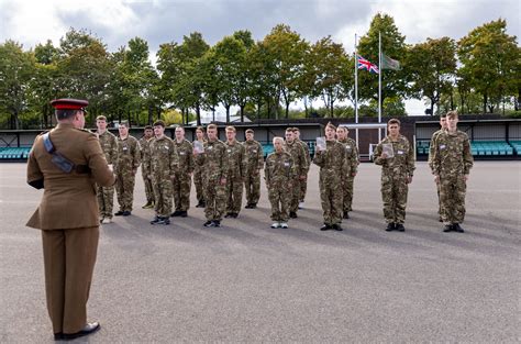 Recruits standing in formation