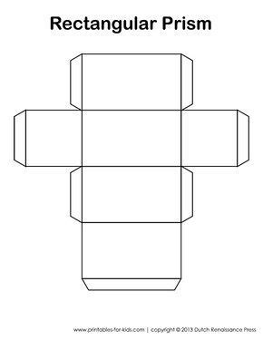 Rectangular prisms template for kids