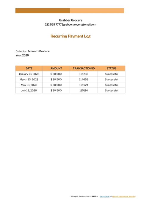 Recurring Payment Template