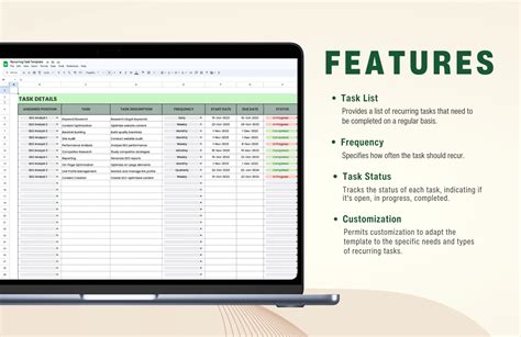 Recurring Task List Template Excel