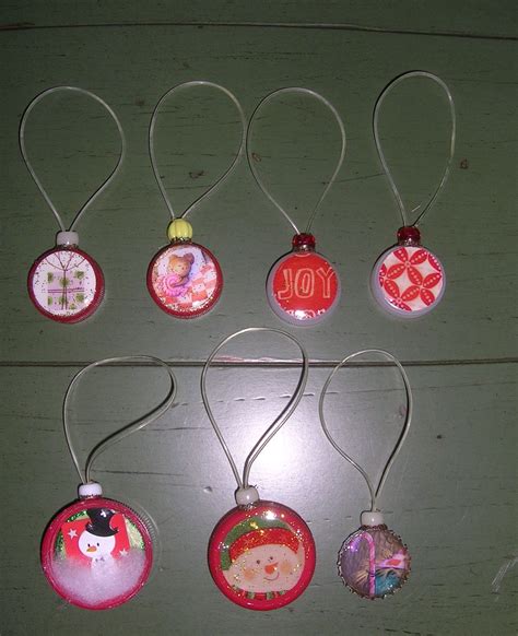 Recycled Bottle Cap Ornaments