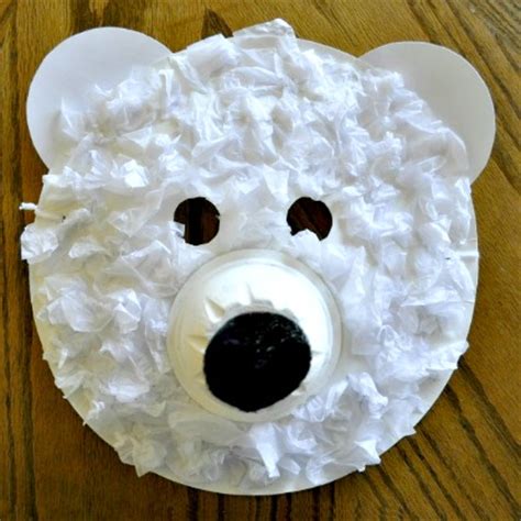 Recycled materials polar bear craft