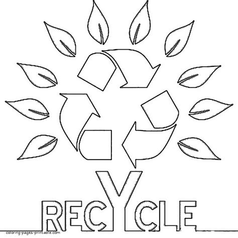 Recycling Symbol Coloring Page