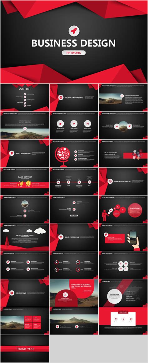 Red and Black PPT Template Gallery