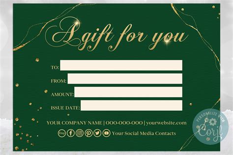 Red and Green Gift Certificate Template