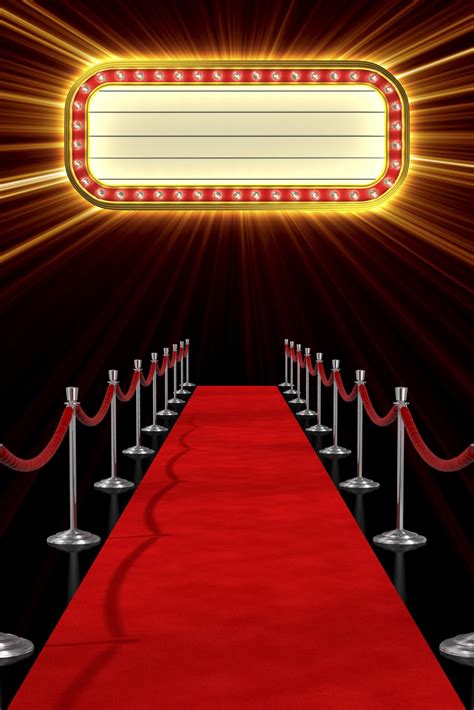 Red carpet backdrop with golden accents