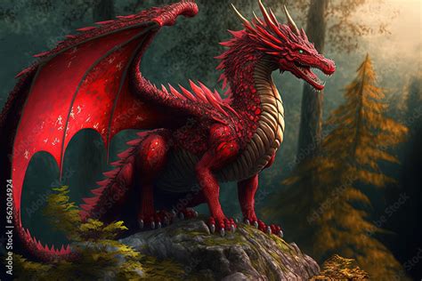 Red dragon mythology and symbolism