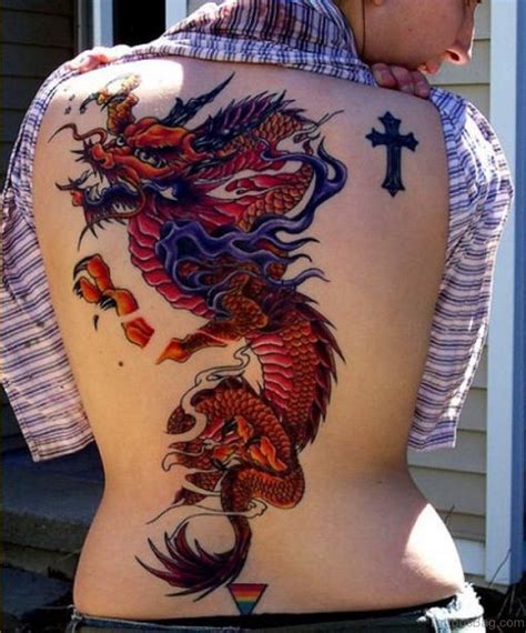 Various red dragon tattoo designs