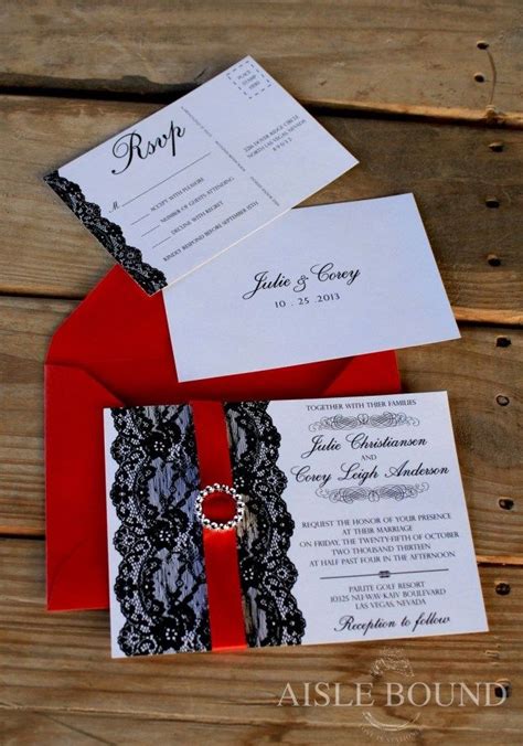 Red Foil Wedding Invitation