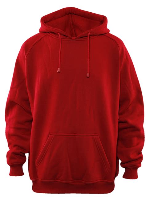 A blank red hoodie template with an orange outline