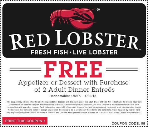 Red Lobster App Coupons