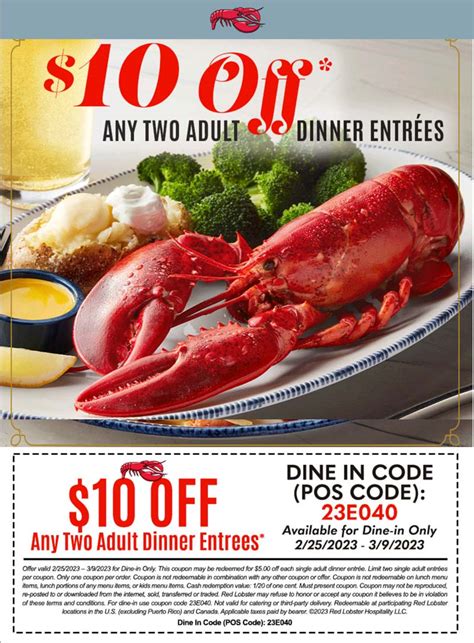 Red Lobster Coupons and Promotions