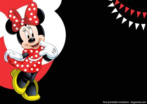 Red Minnie Mouse Birthday Template