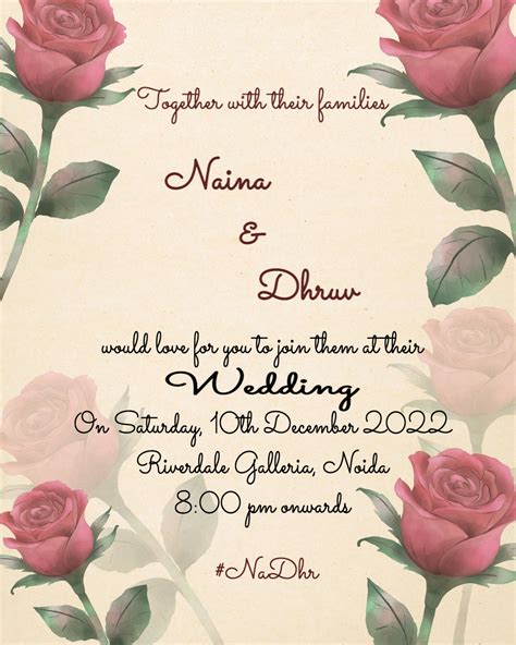 Red Rose Invitation Template