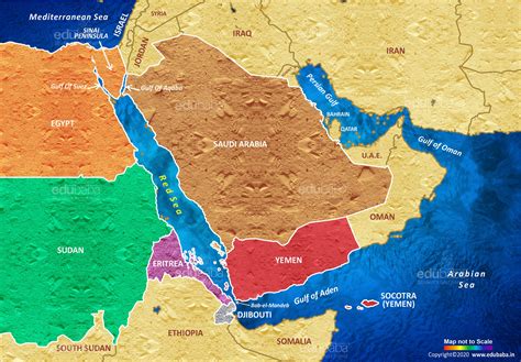 Map showing the location of the Red Sea