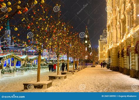 Christmas market in Red Square, Moscow, Russia