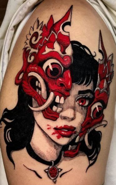 Red tattoo art