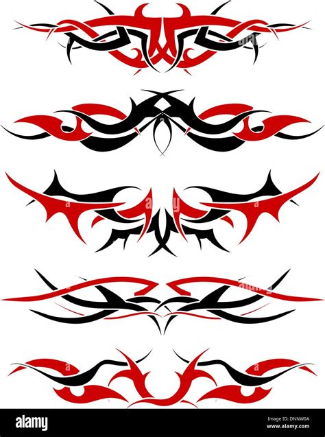 Red tribal tattoo