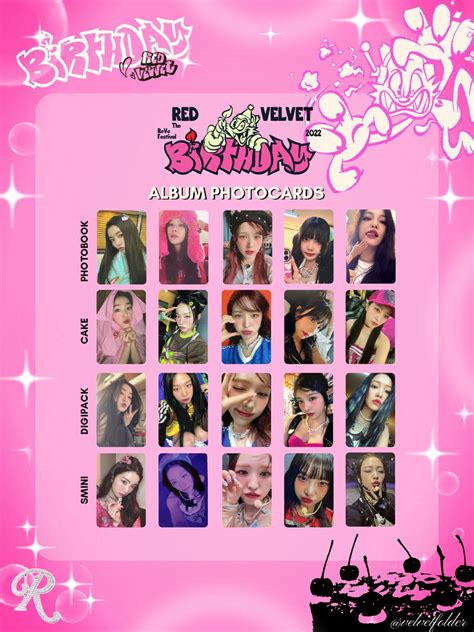 Red Velvet Logo Photocard Template