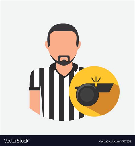 Referee Icon Stencil Printable