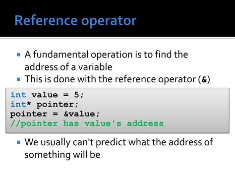 Reference operator