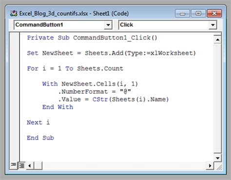 Referencing Excel Sheet Name with VBA