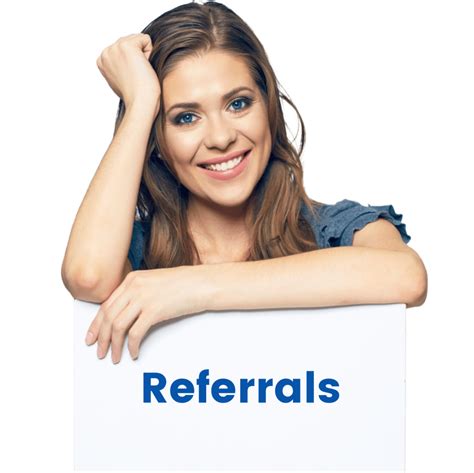 A photo of a person asking for referrals