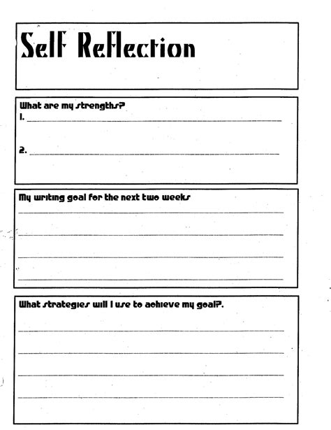 Reflection and Review Template