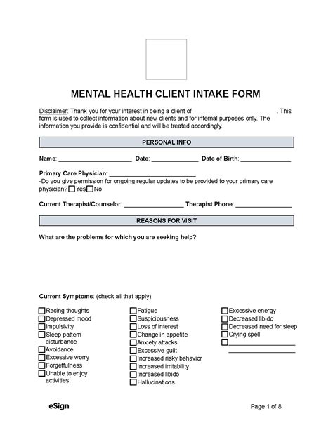 Reflexology for Mental Health Intake Form