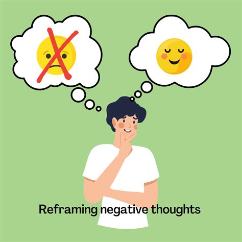 A person reframing negative thoughts