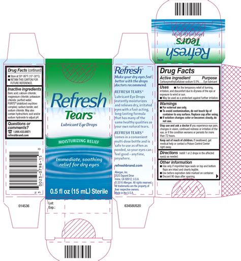 Refresh Eye Drops ingredients