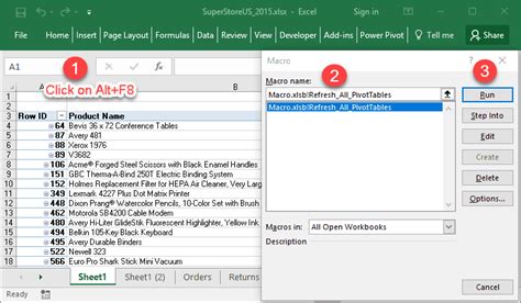 Refresh PivotTable Macro