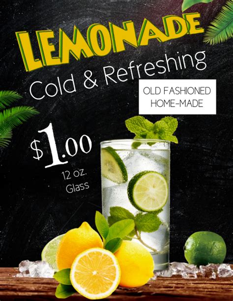 Refreshing Drinks Lemonade Stand Flyer