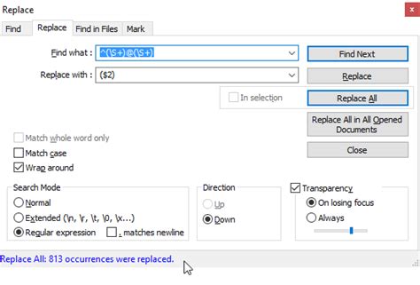 Using RegEx to extract email domain