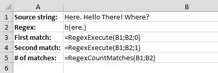 REGEX Functions in Excel