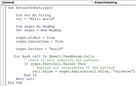 Using Regex in Excel VBA