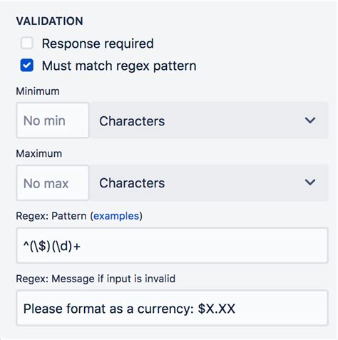 Regex Pattern Validators