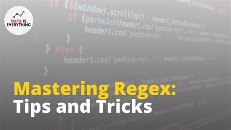 Regex tips and tricks