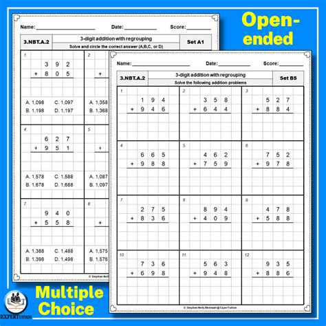 Image of regrouping practice worksheets