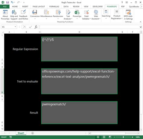 Regular Expressions in Excel