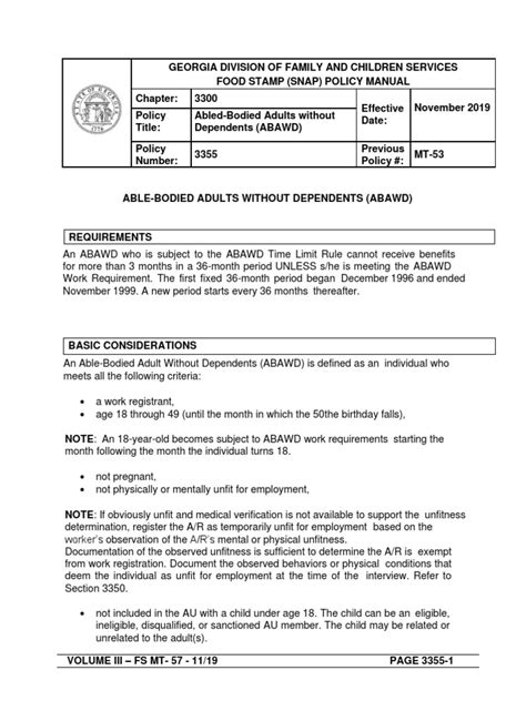 Rehab food stamp policies