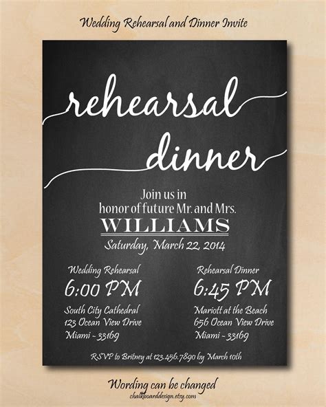 Rehearsal Dinner Invitation Ideas