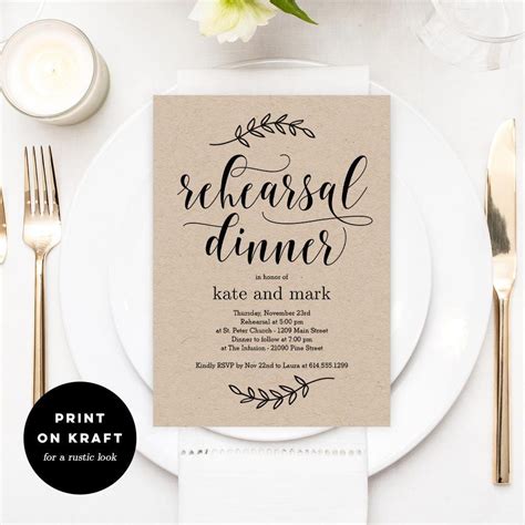 Rustic rehearsal dinner invitation ideas