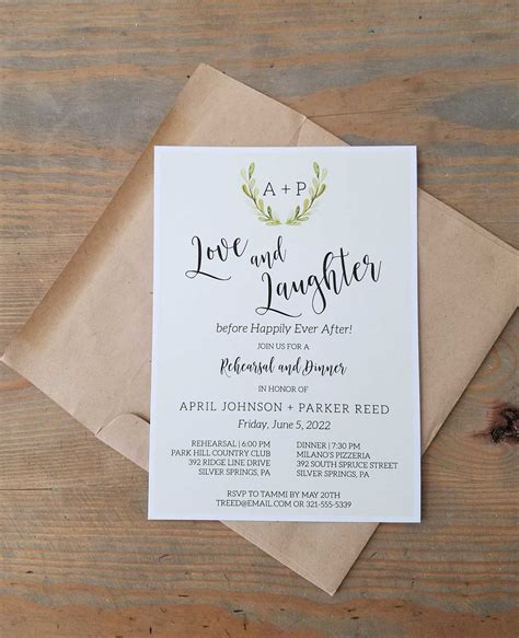 Rehearsal dinner invitation wording examples