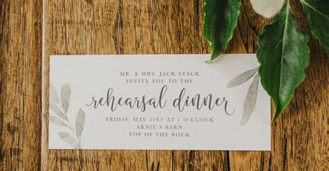 Formal rehearsal dinner invitation wording