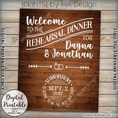 Rustic Charm Rehearsal Dinner Sign