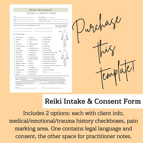 Reiki Workshop Consent Form Template