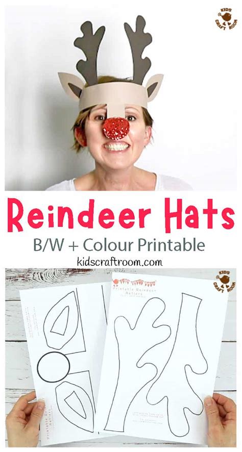 Image of reindeer antlers template for kids craft