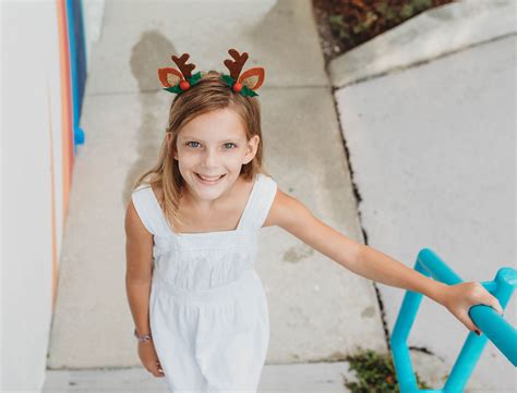 Reindeer Antlers with Hair Tie