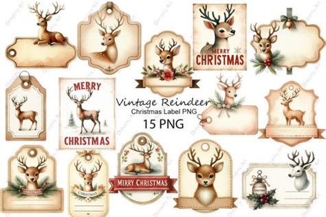 Reindeer Christmas Label Template